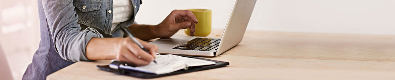 Woman working on computer